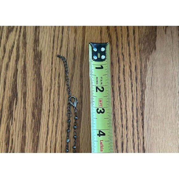 VINTAGE  BLACK & WHITE SLICED AGATE PENDANT NECKLACE RESORT WEAR SUMMER - Picture 8 of 8